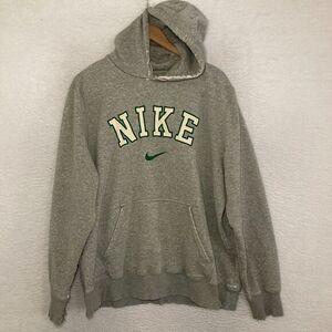 Vtg Nike Hoodie Mens XL Center Swoosh Logo Embroidered Pullover Destroyed Y2K‎